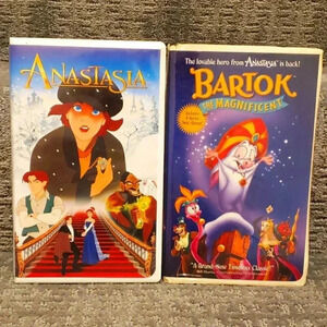 VHS Tape Bundle Anastasia - Bartok the Magnificent Movie Firm Price